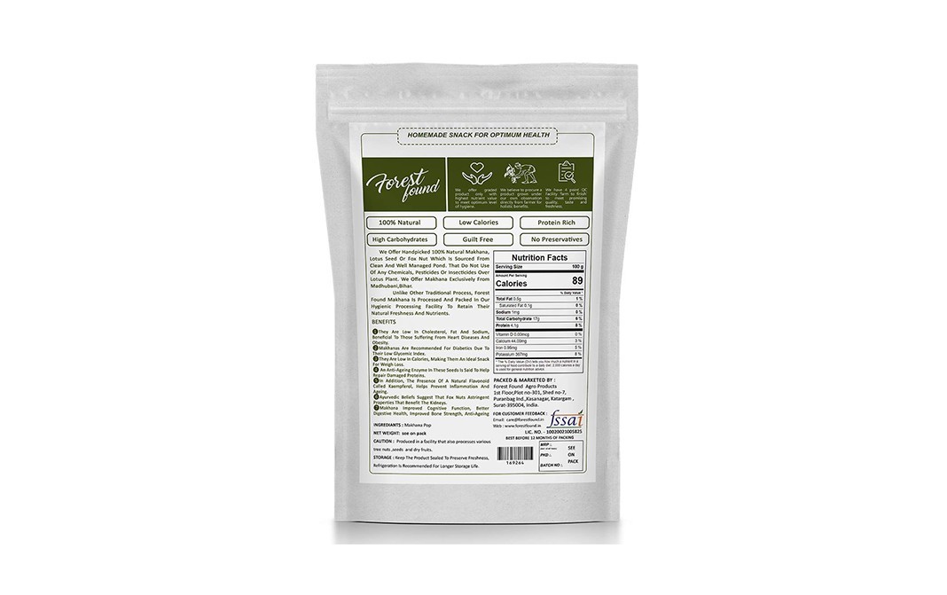 Forest Found Guilt-Free Makhana    Pack  900 grams